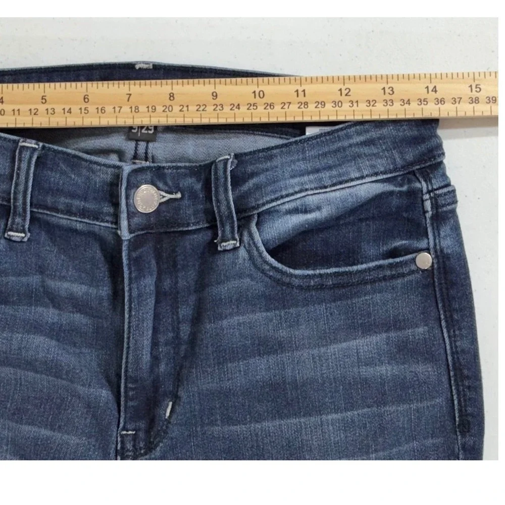 Judy Blue Skinny‎ Fit Capri Jeans 9/29 (28x27) Dark Wash Stretchy Mid Rise